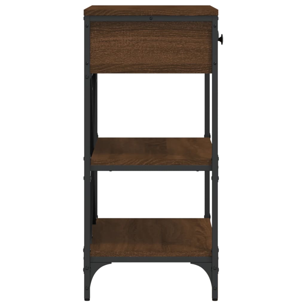 Masă consolă, stejar maro, 75x34,5x75 cm, lemn prelucrat GartenMobel Dekor