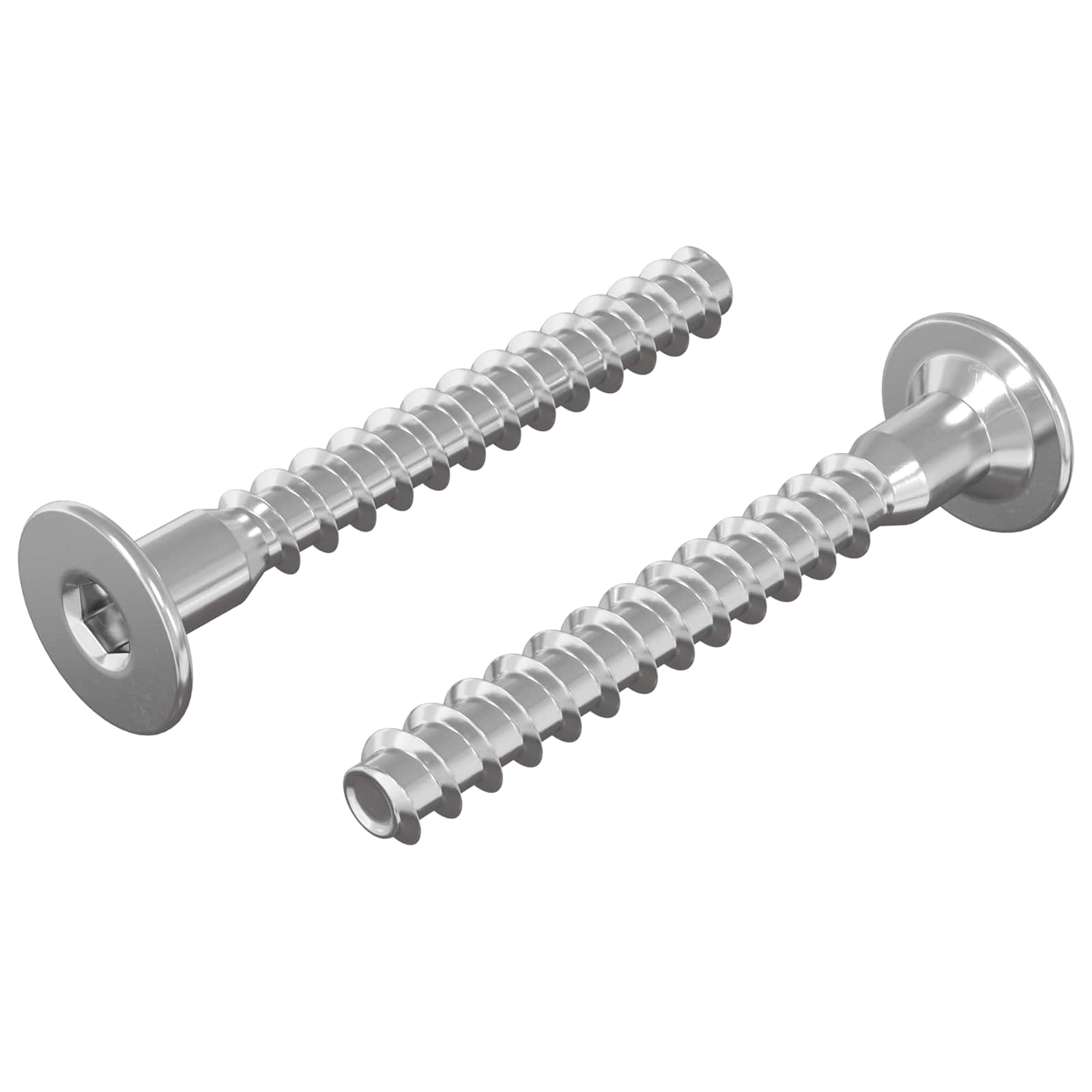 Șuruburi confirmat 2 pcs Argintiu Ø5 x 40 mm Metal GartenMobel Dekor