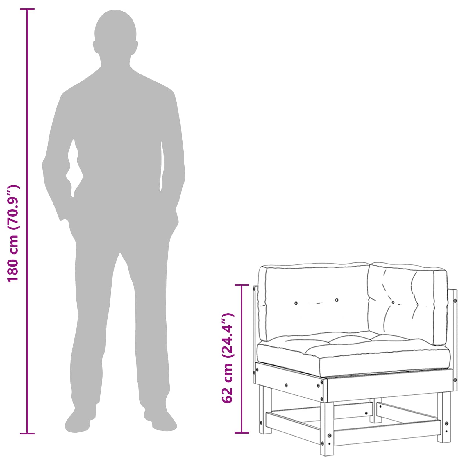 Sofa de colț pentru grădină Lemn masiv de pin Maro Ceară GartenMobel Dekor