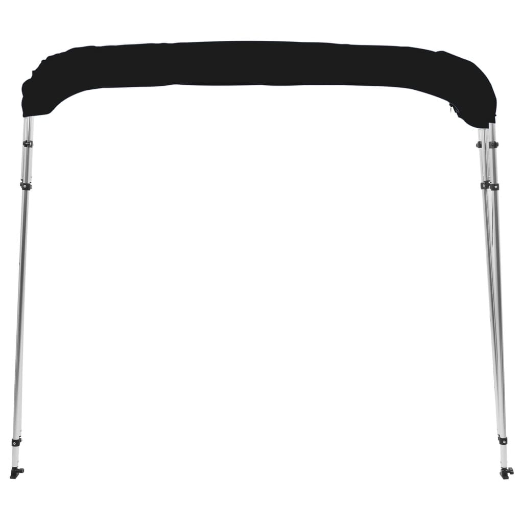 Parasolar barcă Bimini cu 4 arcuri, negru, 243x210x137 cm GartenMobel Dekor