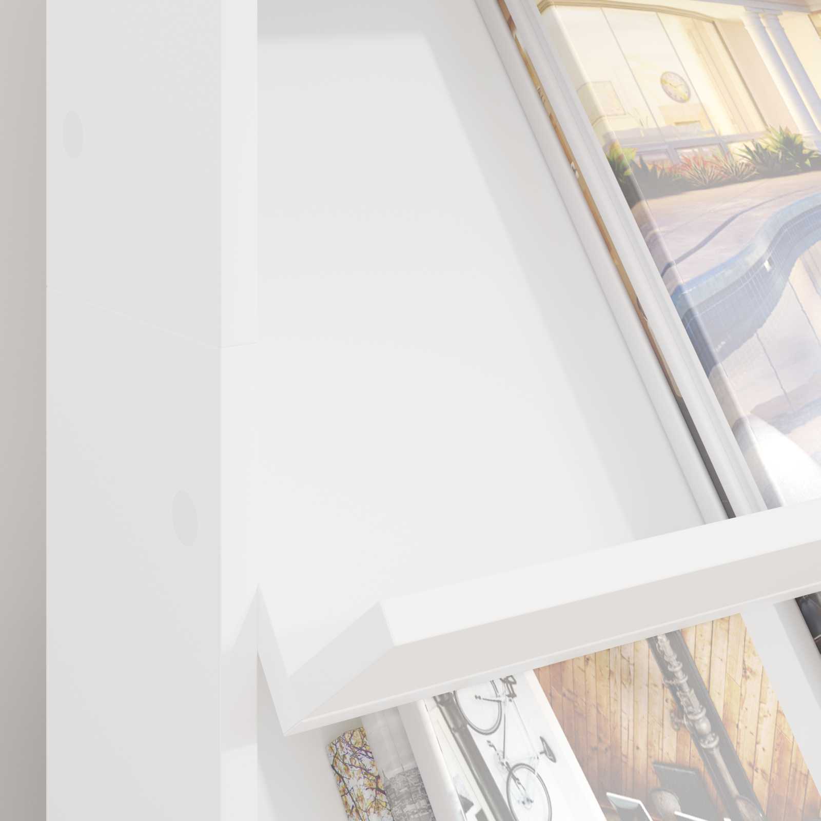 Raft pentru reviste cu raft Alb 70 x 41 x 126 cm Lemn compozit GartenMobel Dekor