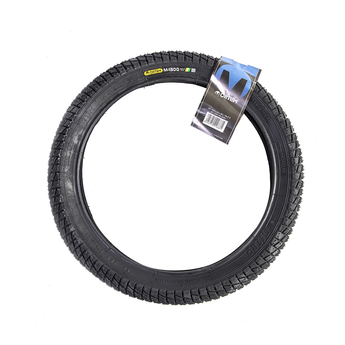 Anvelopă bicicletă 16x2.00 (ETRTO 50-305) M-1500, profil Street, negru