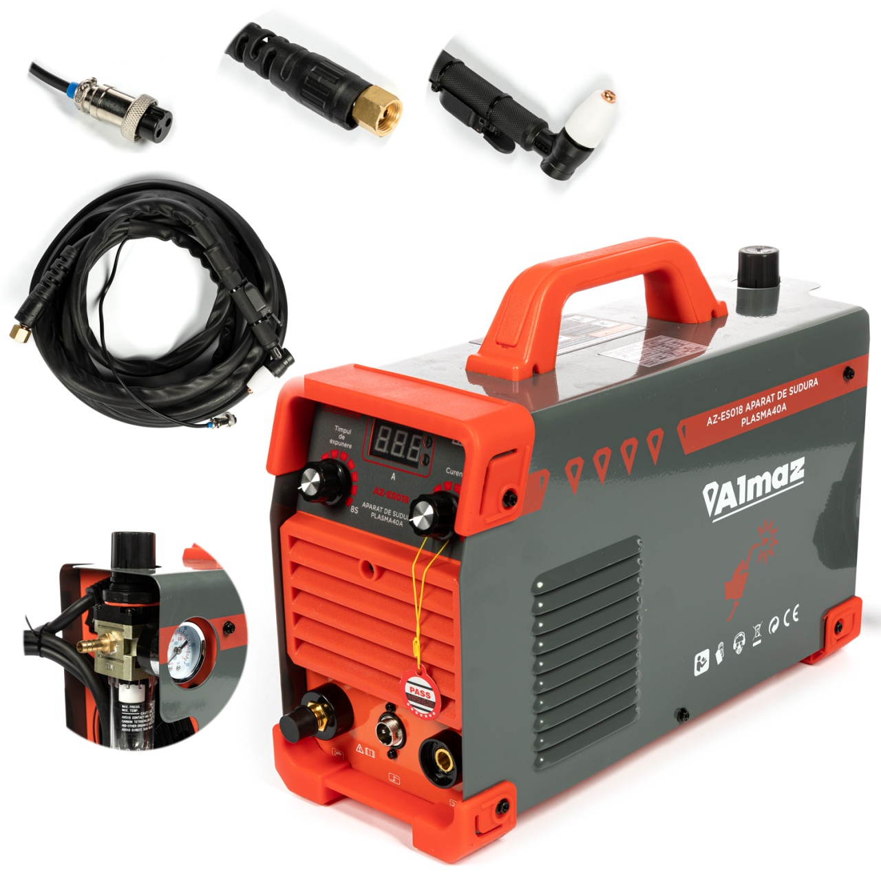 Aparat de tăiere cu plasmă 40A Almaz Plasma40A (AZ-ES018), portabil