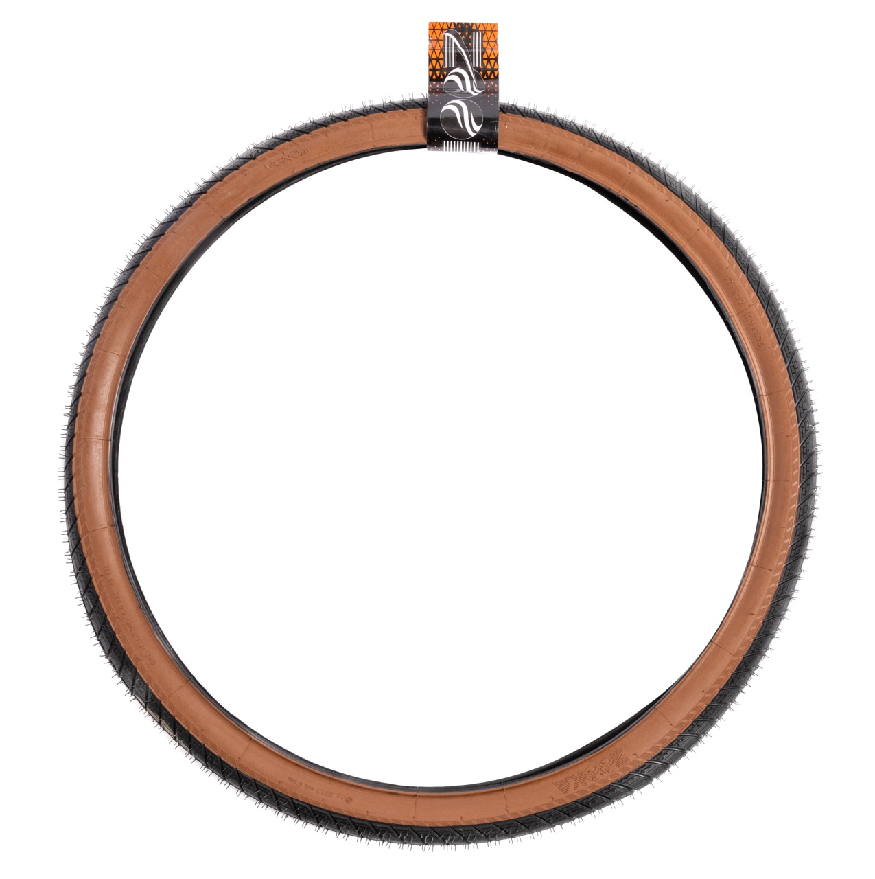 Anvelopă bicicletă 28x1.75 (ETRTO 47-622) FEARLESS Street, negru cu flanc maro