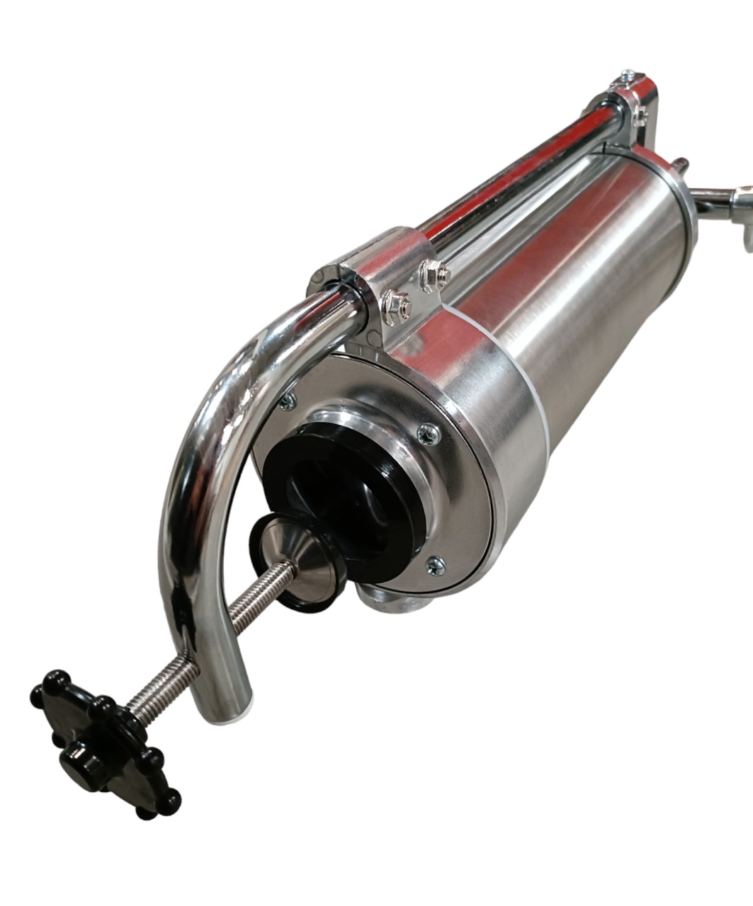 Mașină de umplut cârnați verticală 3 kg din inox, cu 5 pâlnii – Micul Fermier