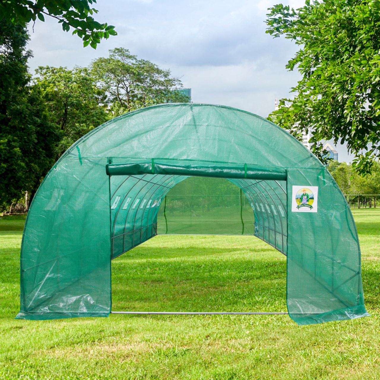 Solar tip seră Micul Fermier 8x4x2,5 m, folie polietilenă armată UV4 140 g/mp