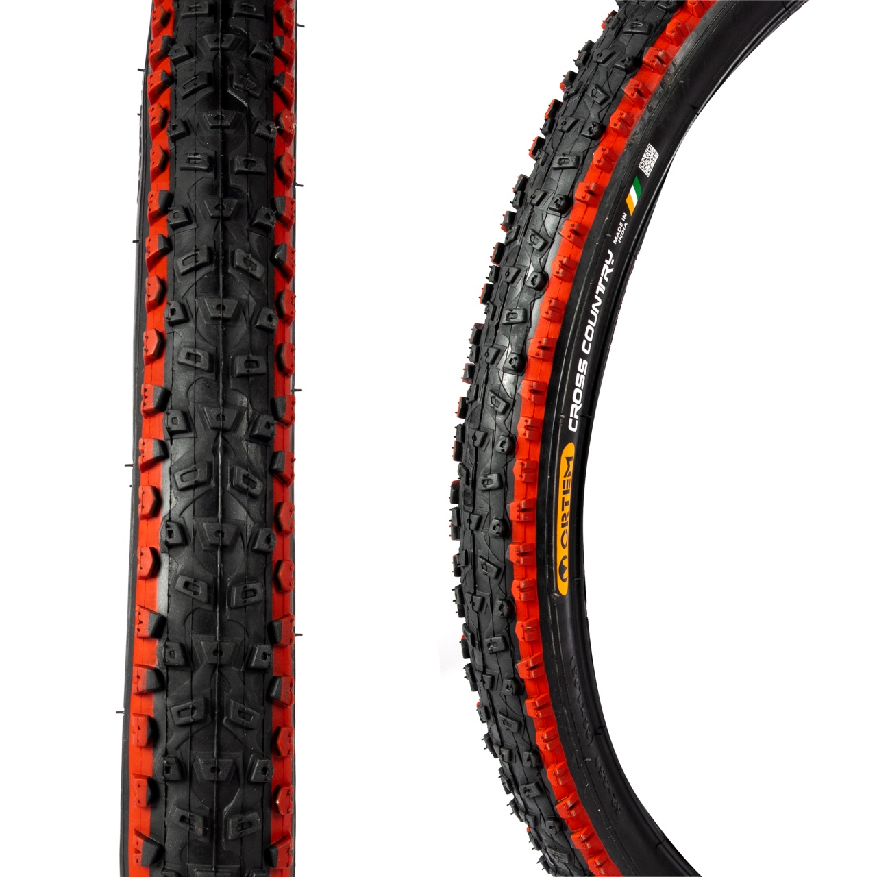 Anvelopă MTB 26x1.95 (ETRTO 52-559) Cross Country, profil All-Terrain negru/roșu