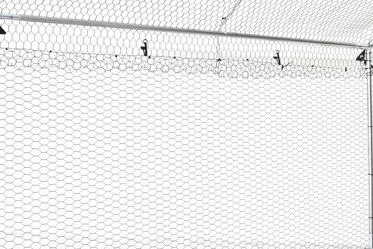 Cotet (tarc) pentru pasari 3x10x2 m galvanizat, cu acoperis UV, Micul Fermier