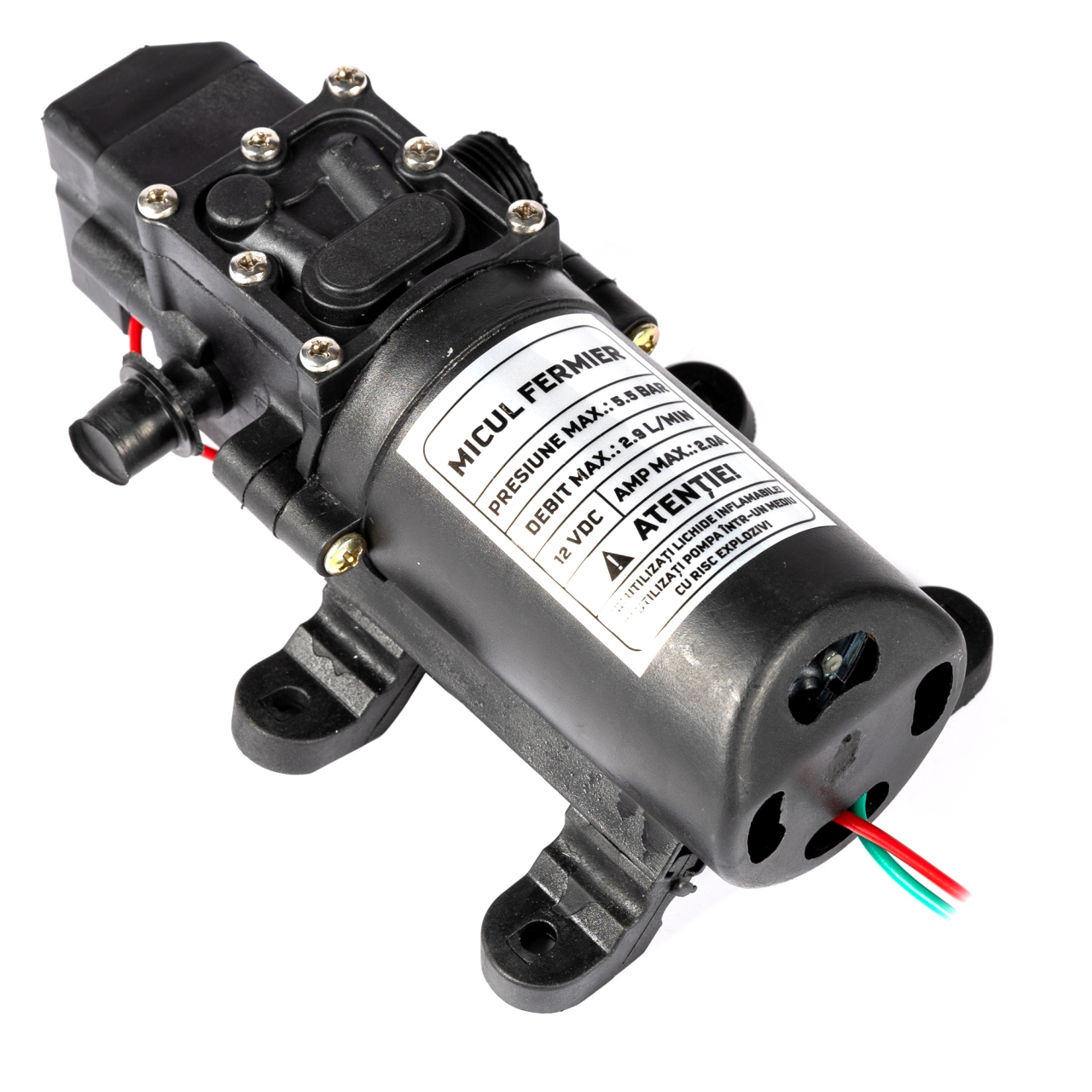 Pompa de presiune cu filet Micul Fermier 12V, 5.5 bar, 2.9 l/min