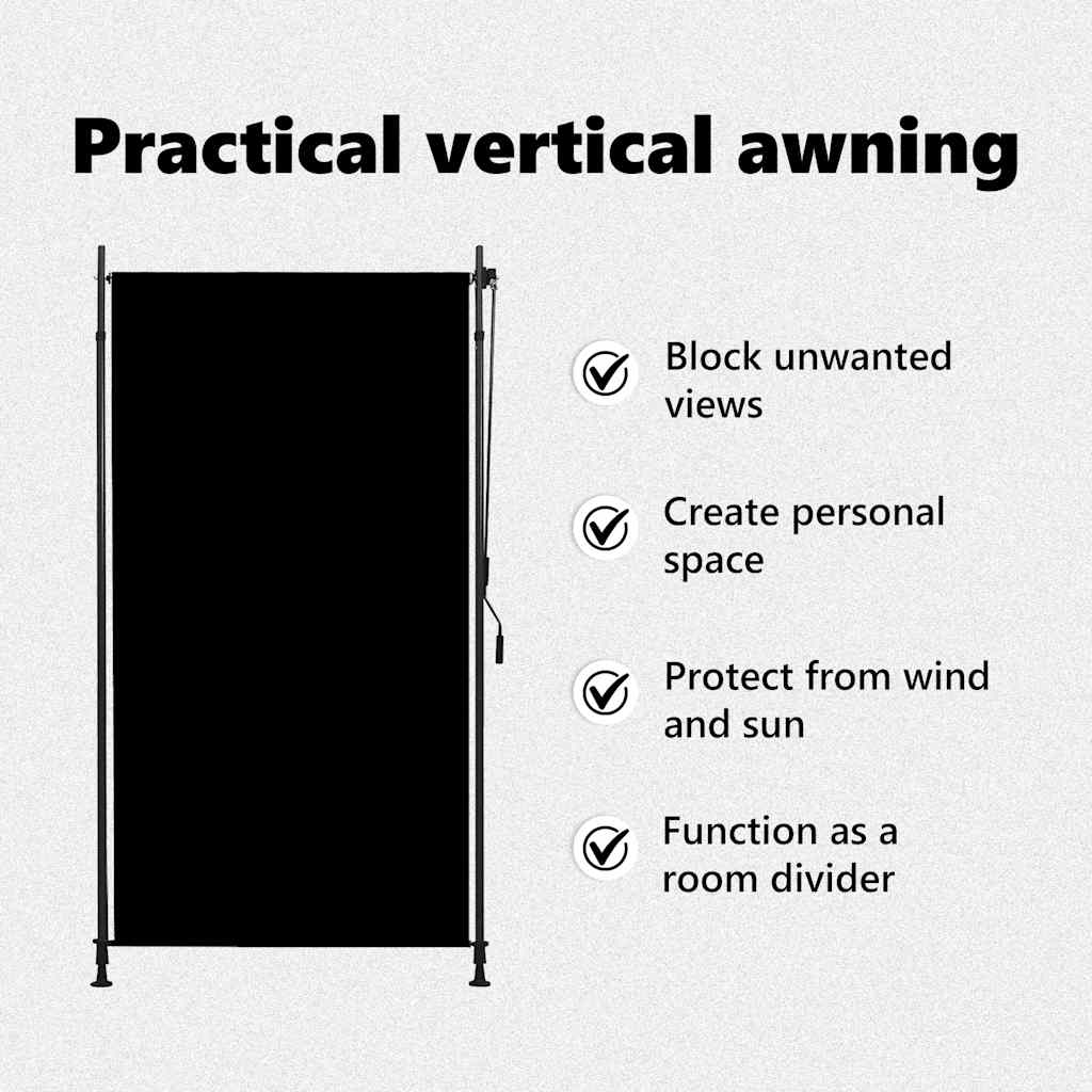 Jaluzea tip rulou de exterior, antracit, 120 x 270 cm GartenMobel Dekor