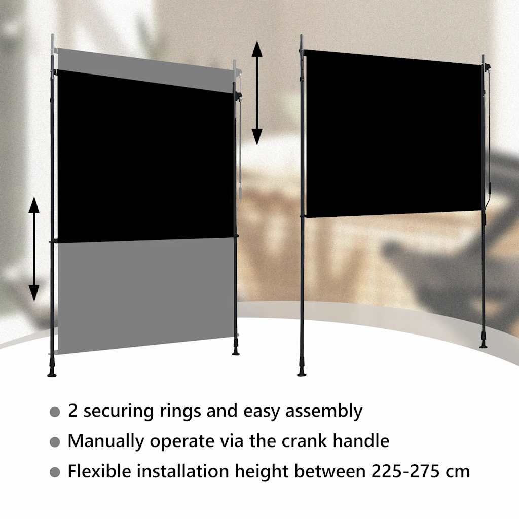Jaluzea tip rulou de exterior, antracit, 150 x 270 cm GartenMobel Dekor