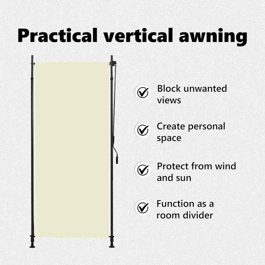 Jaluzea tip rulou de exterior, crem, 100 x 270 cm GartenMobel Dekor