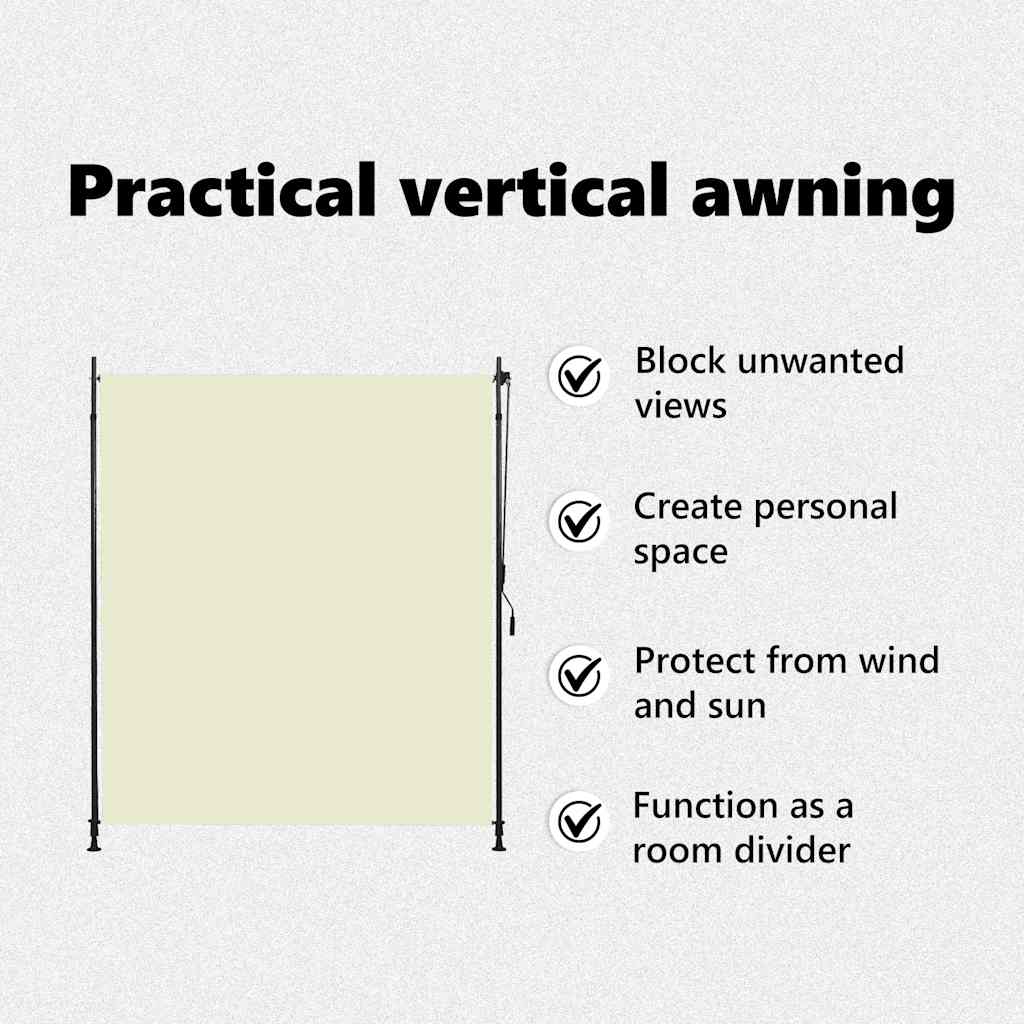 Jaluzea tip rulou de exterior, crem, 200 x 270 cm GartenMobel Dekor