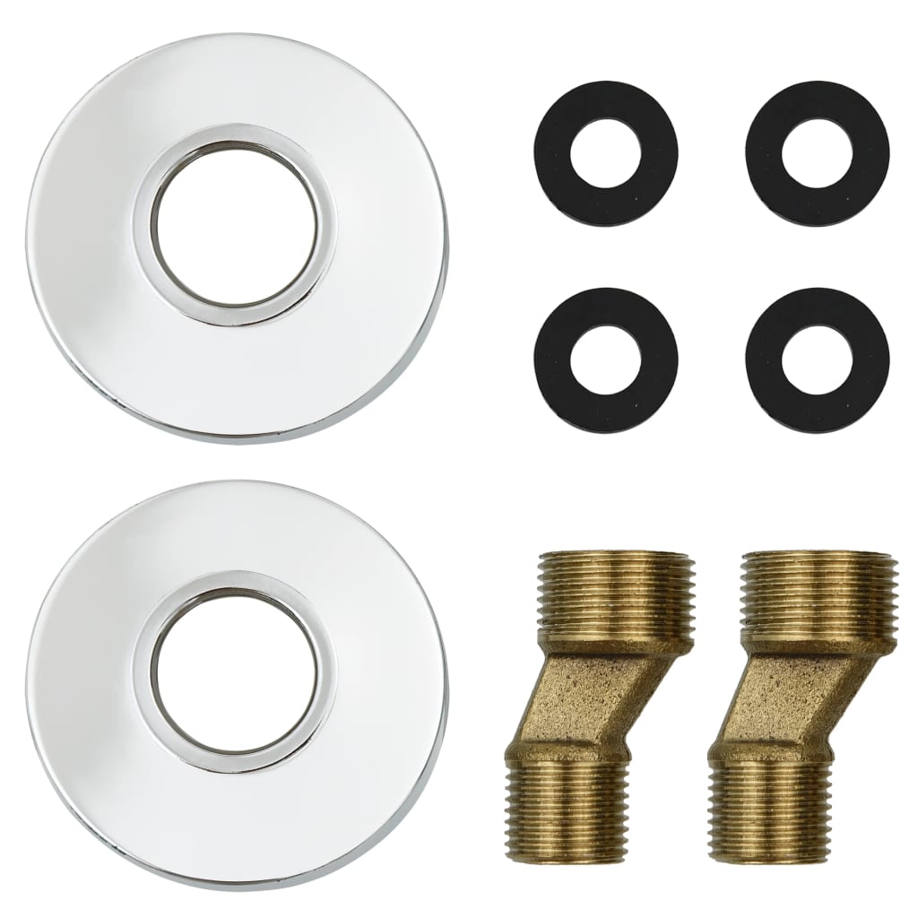 Baterie cadă cu 2 robinete + Deviator duș de mână Chrome Retro GartenMobel Dekor