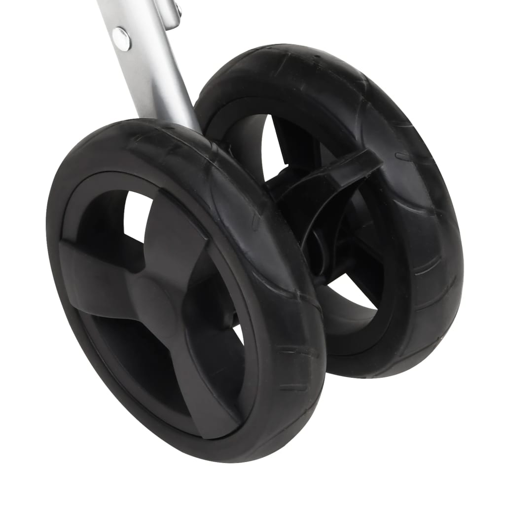 Cărucior pliabil pentru câini, verde, 100x49x96 cm, pânză GartenMobel Dekor