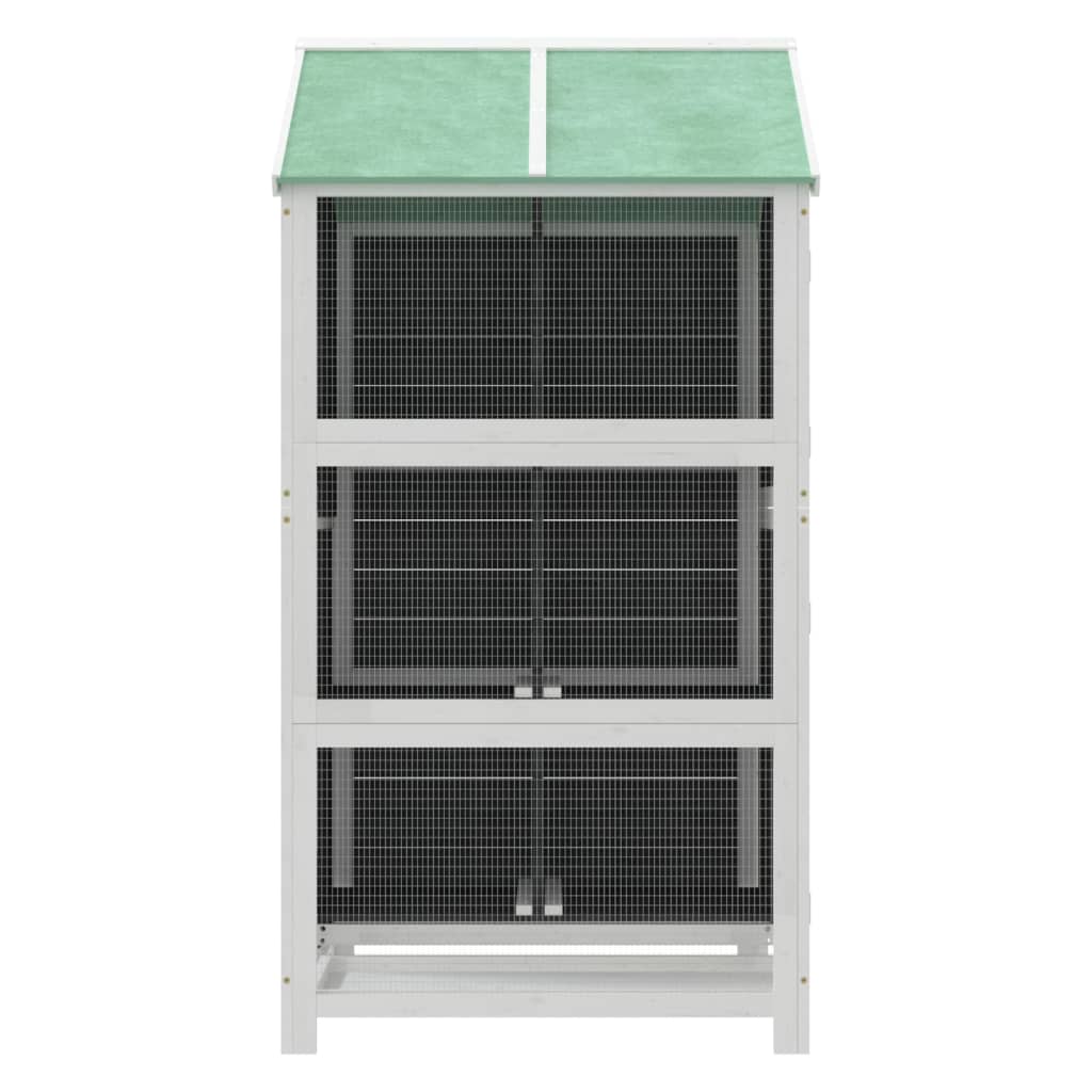 Colivie de păsări, gri, 97x81x152 cm, lemn masiv de pin GartenMobel Dekor