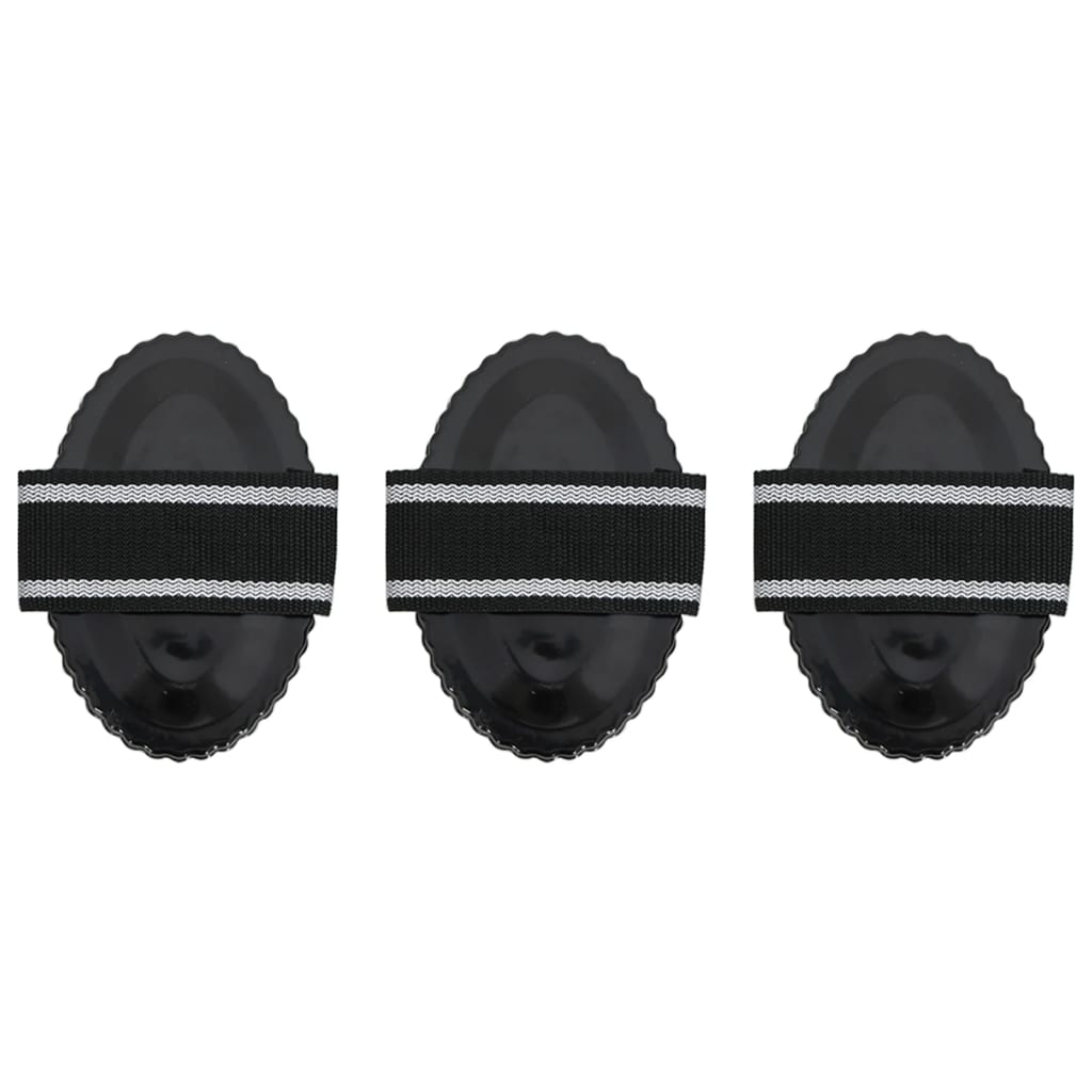 Piepteni de îngrijire curry, 3 buc., negru, oțel GartenMobel Dekor