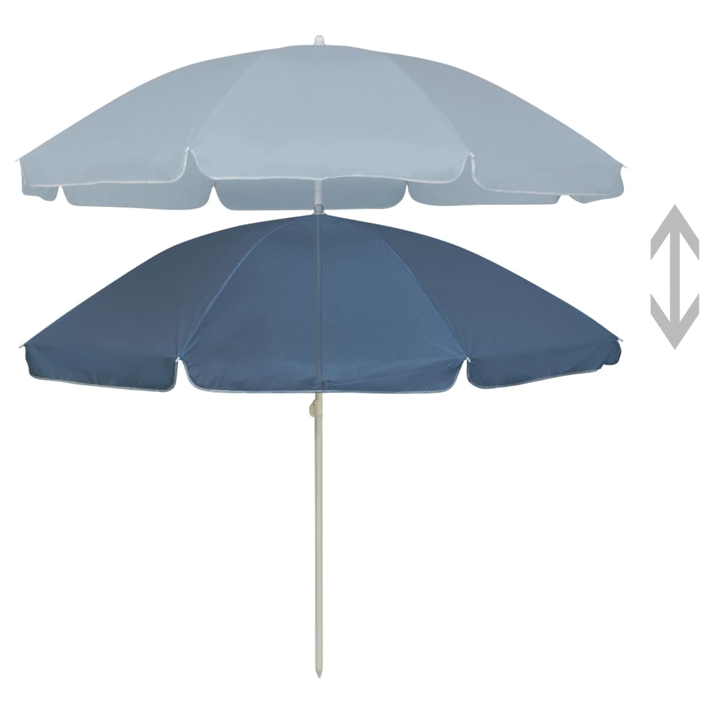 Umbrelă de soare de plajă, albastru, 240 cm GartenMobel Dekor