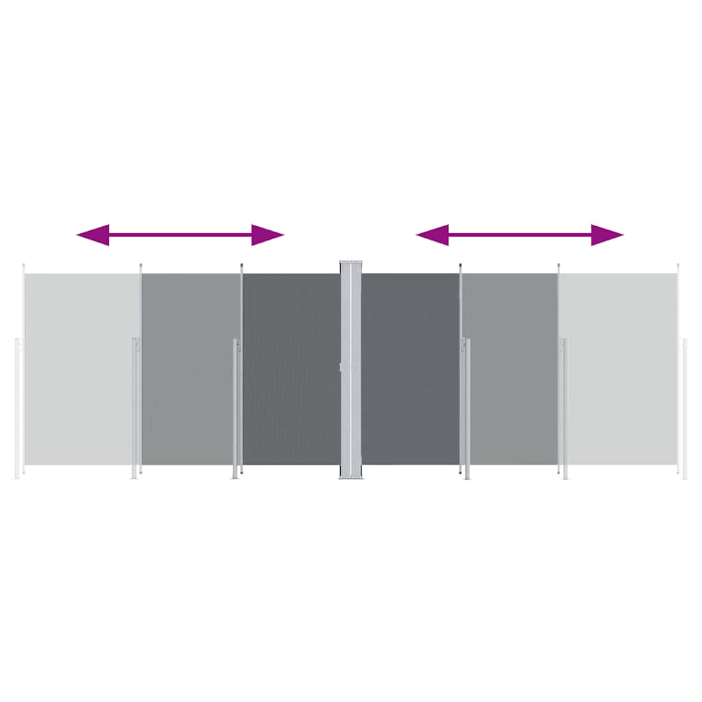 Copertină laterală retractabilă, antracit, 200x600 cm GartenMobel Dekor