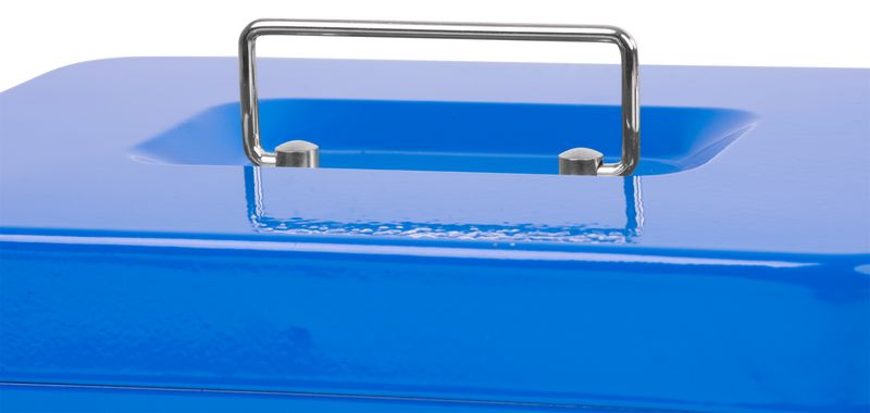Casetă metalică pentru bani CashBox 25x20x9 cm, cu cheie și compartimente