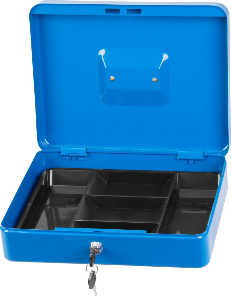 Casetă metalică pentru bani CashBox 300x240x90 mm, cu cheie