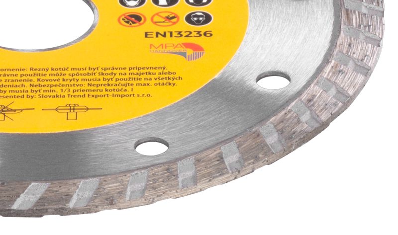 Disc diamantat Strend Pro Turbo+ 125 mm pentru tăiere gresie și piatră