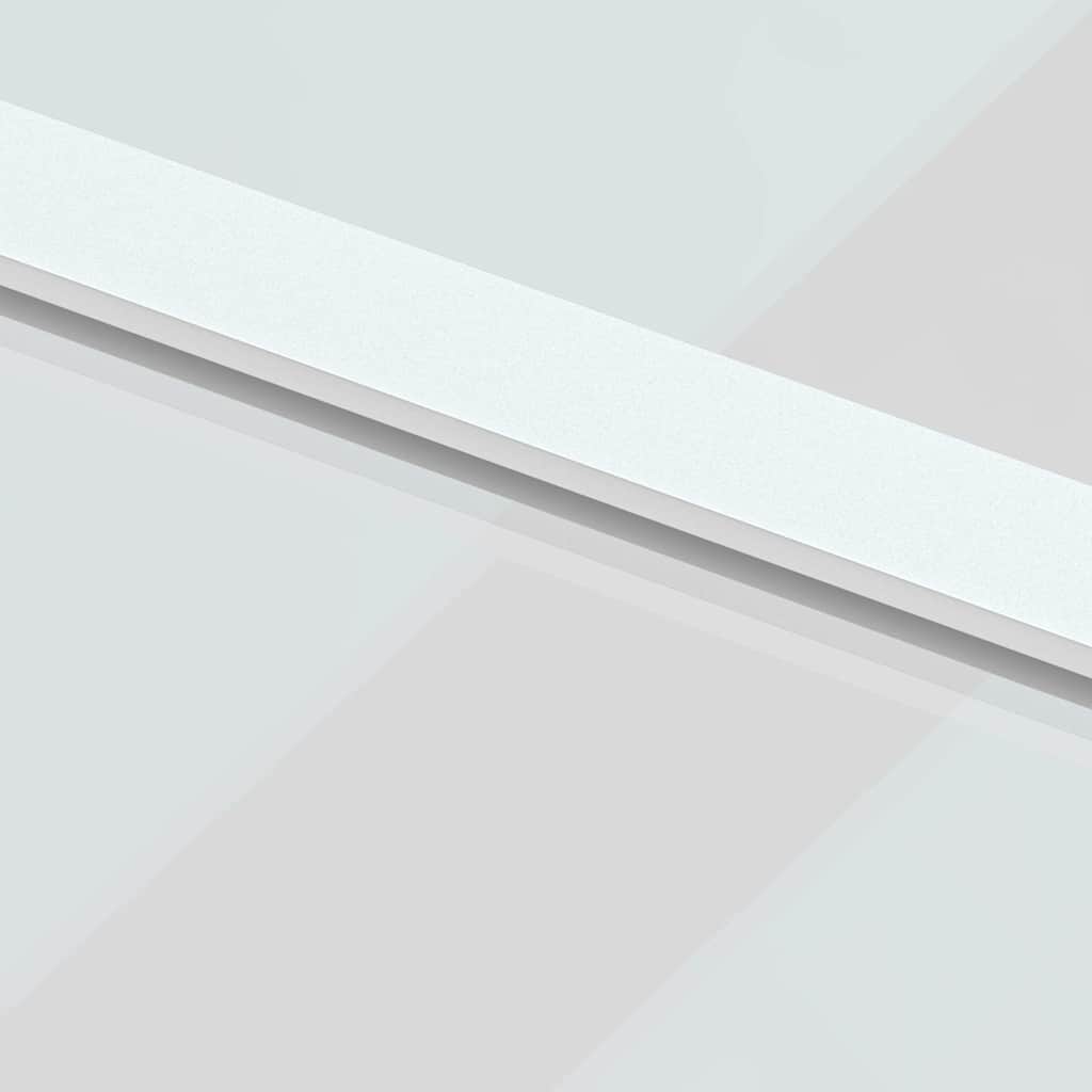 Ușă glisantă, alb, 90x205 cm, sticlă securizată/aluminiu GartenMobel Dekor