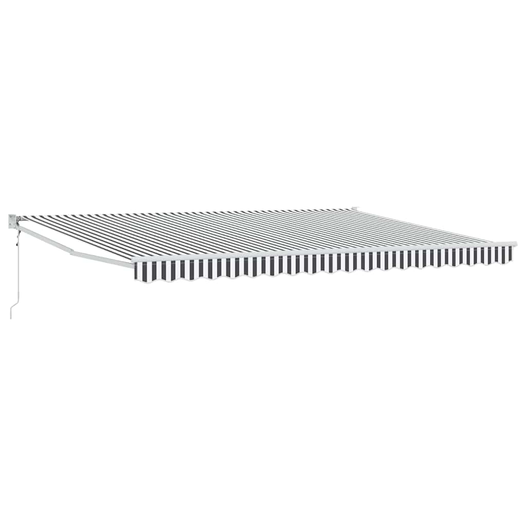 Copertină retractabilă antracit/alb, 4,5x3 m, textil/aluminiu GartenMobel Dekor