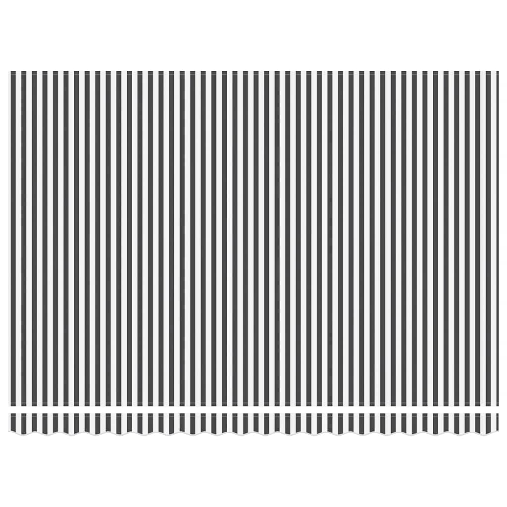 Copertină retractabilă antracit/alb, 4,5x3 m, textil/aluminiu GartenMobel Dekor