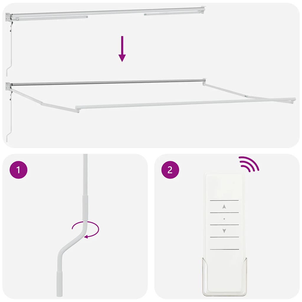 Copertină retractabilă antracit/alb, 4,5x3 m, textil/aluminiu GartenMobel Dekor