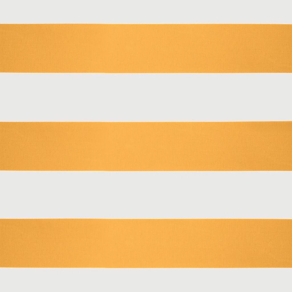 Copertină retractabilă automată, galben și alb, 4x3 m GartenMobel Dekor