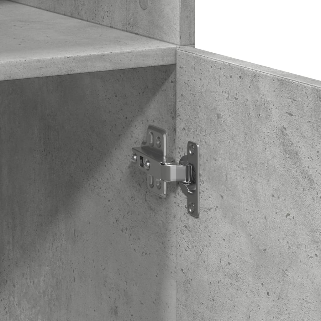 Dulap de depozitare, gri beton, 70x42,5x225 cm, lemn prelucrat GartenMobel Dekor