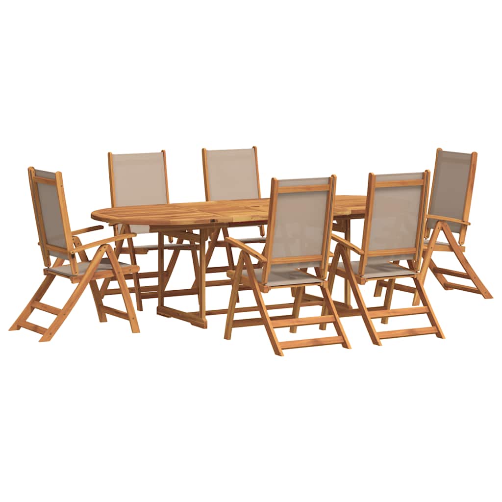 Set mobilier de grădină, 7 piese, lemn masiv acacia/textilenă GartenMobel Dekor
