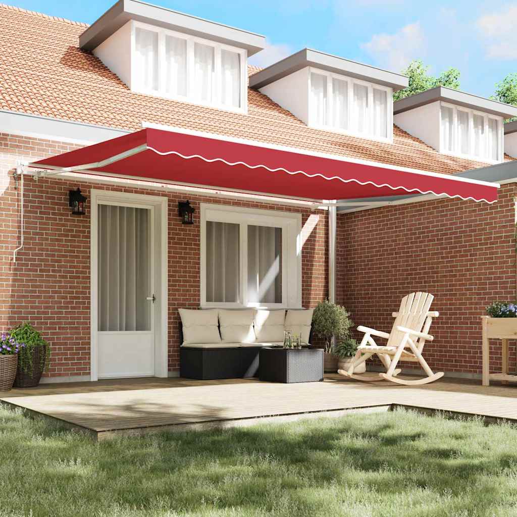Cortina Retractabilă Manual Roșu 450 × 300 cm țesătură GartenMobel Dekor