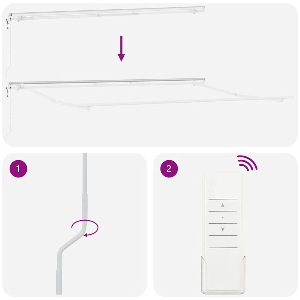 Cortina Retractabilă Manual Roșu 450 × 300 cm țesătură GartenMobel Dekor