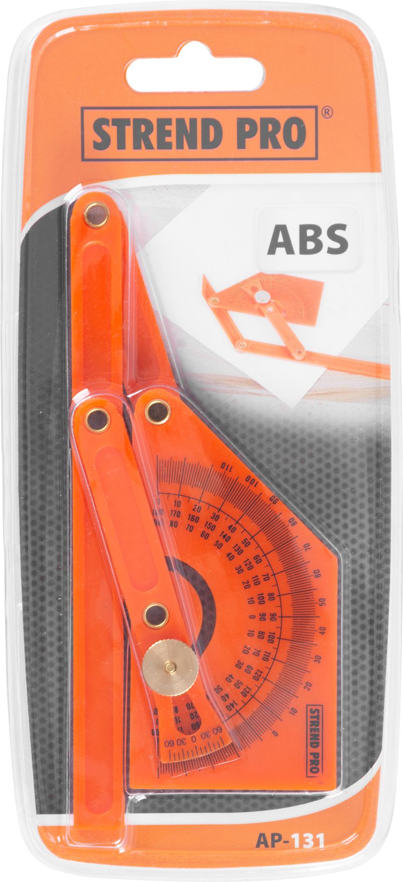 Raportor unghiuri pliabil Strend Pro AP-131 din plastic, 0–165°