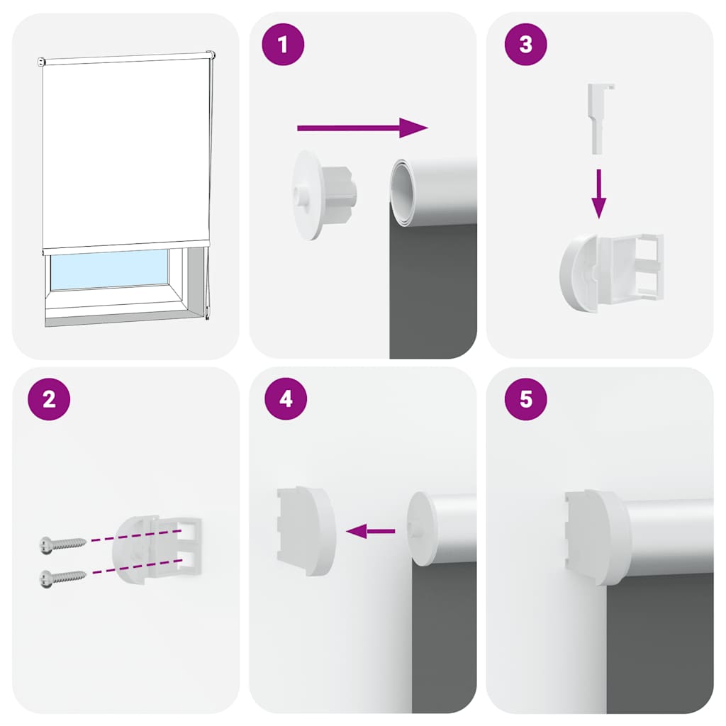 Jaluzea cu role opace bleumarin Lățime material 126,6 cm GartenMobel Dekor