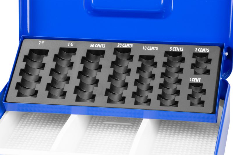 Casetă metalică CashBox pentru bani și monede, 30x25x8,8 cm