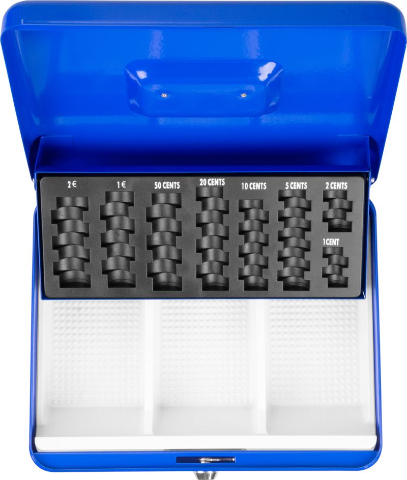 Casetă metalică CashBox pentru bani și monede, 30x25x8,8 cm