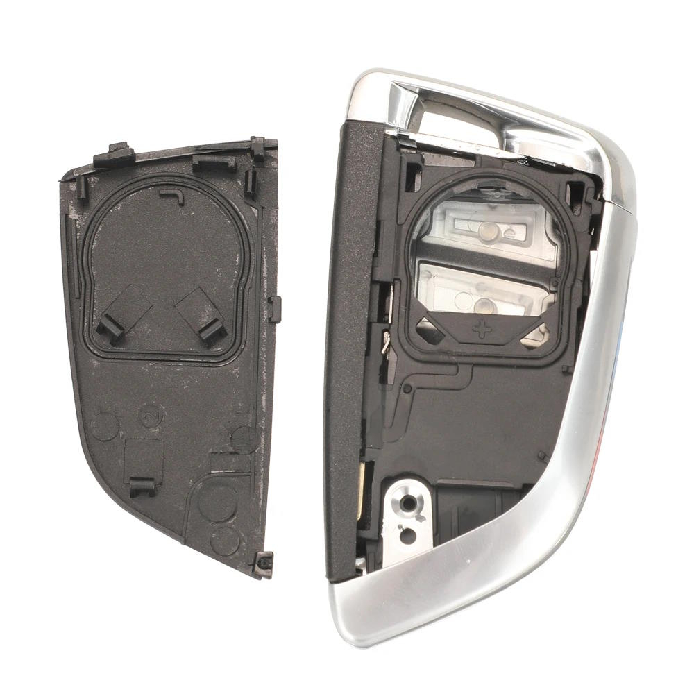 Carcasă cheie compatibilă BMW G11/G15/F15/F16, 4 butoane, silver cu M