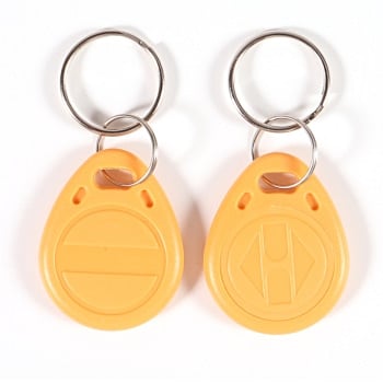 Set 100 cartele TAG RFID clonabile 125 kHz, galbene, pentru control acces