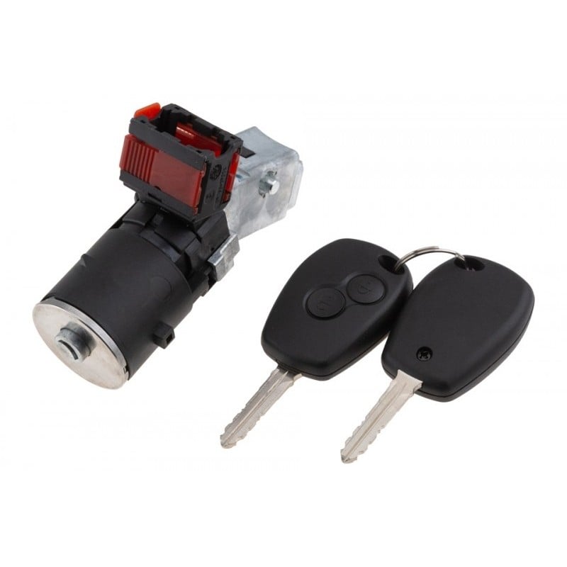 Set contact pornire Dacia + 2 carcase chei HU136, cod 487009602R, compatibil