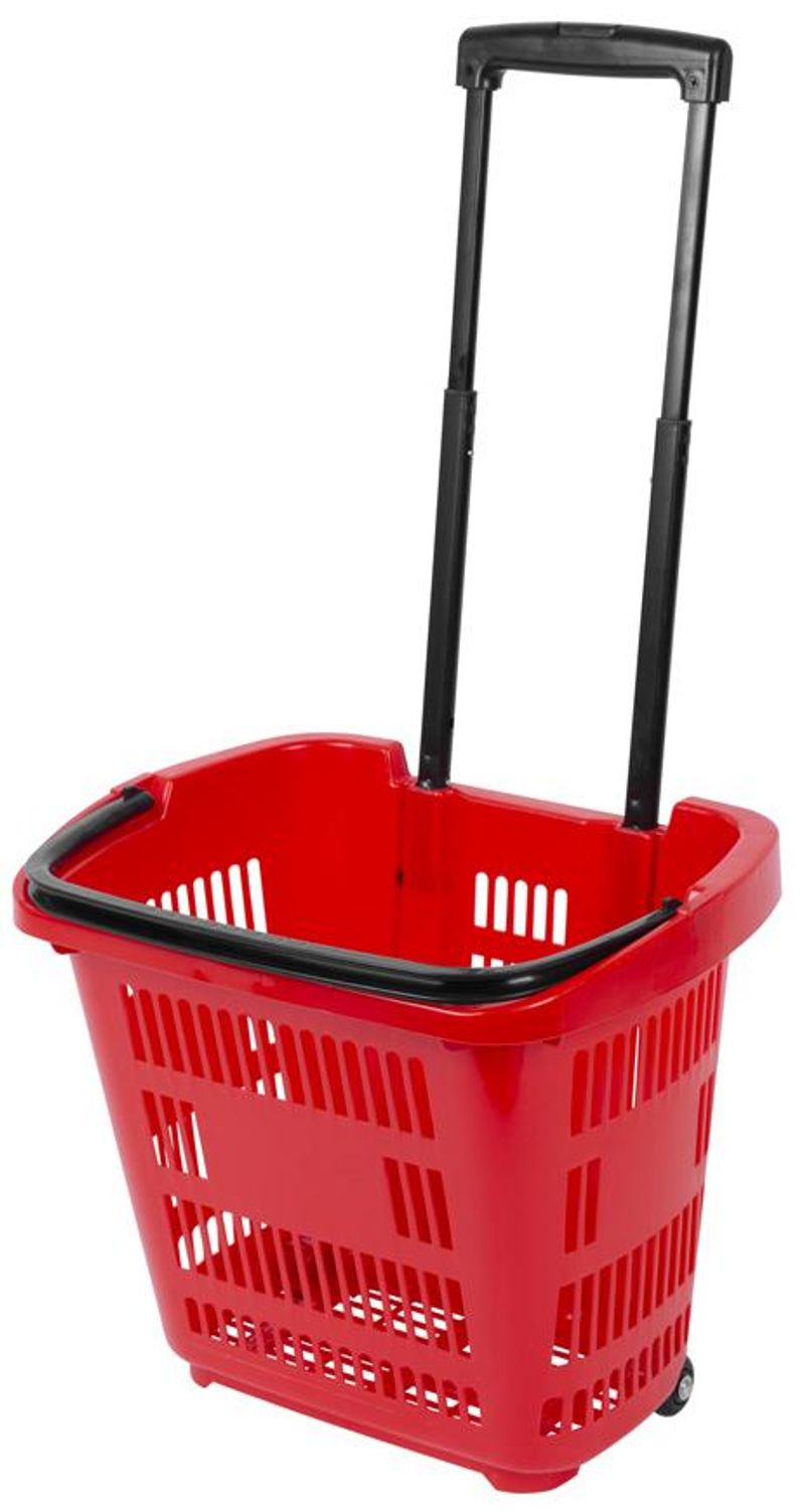 Coș de cumpărături cu roți Racks Shopper, mâner telescopic, 57 cm