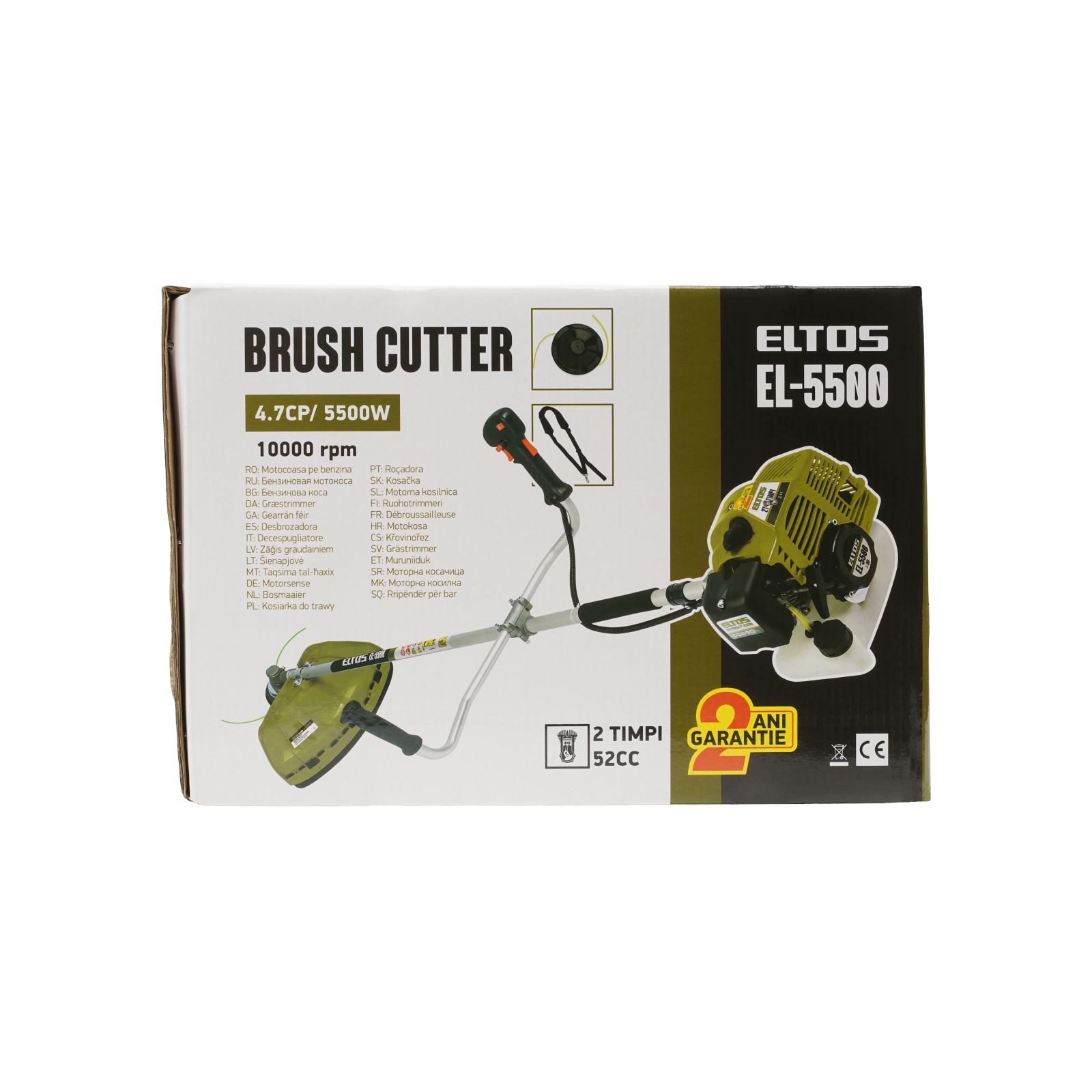 Motocoasă pe benzină ELTOS EL-5500, 4.7 CP, 52cc, tăiere 400 mm