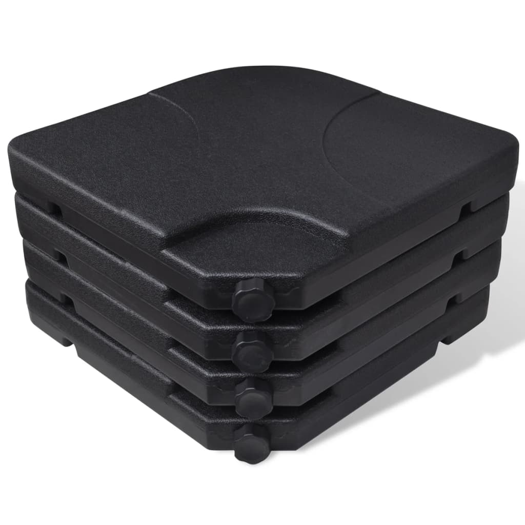 Umbrelă de soare de grădină din aluminiu cu bază portabilă, alb GartenMobel Dekor