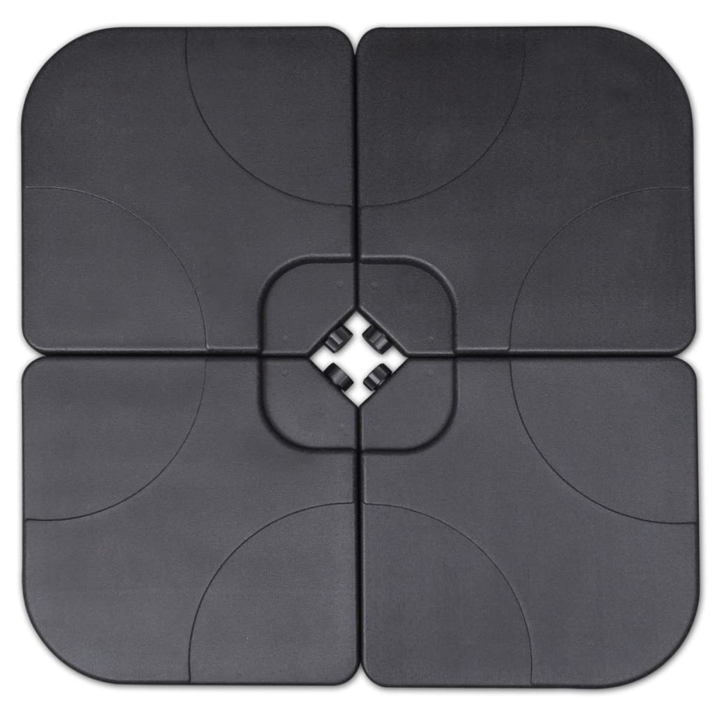 Umbrelă de soare de grădină din aluminiu cu bază portabilă, alb GartenMobel Dekor