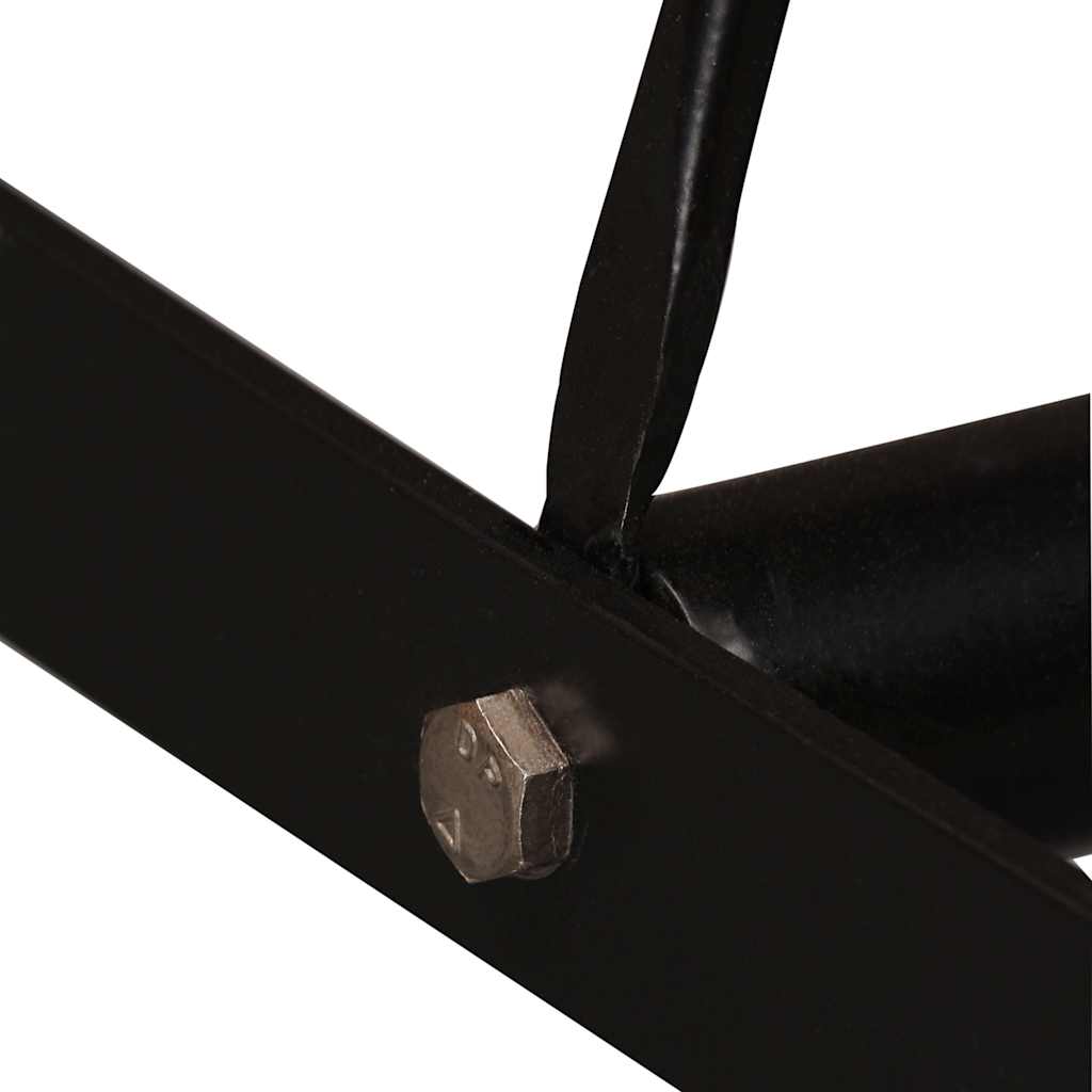 Set de bar 5 piese lemn masiv reciclat, piele naturală și pânză GartenMobel Dekor