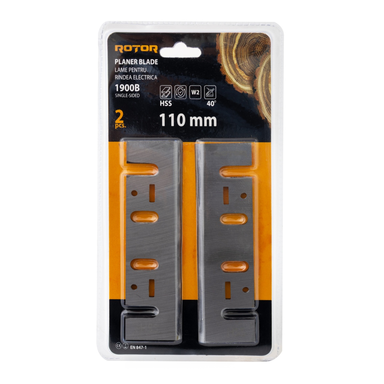 Set lame HSS pentru rindea electrică 110 mm, 2 bucăți Rotor