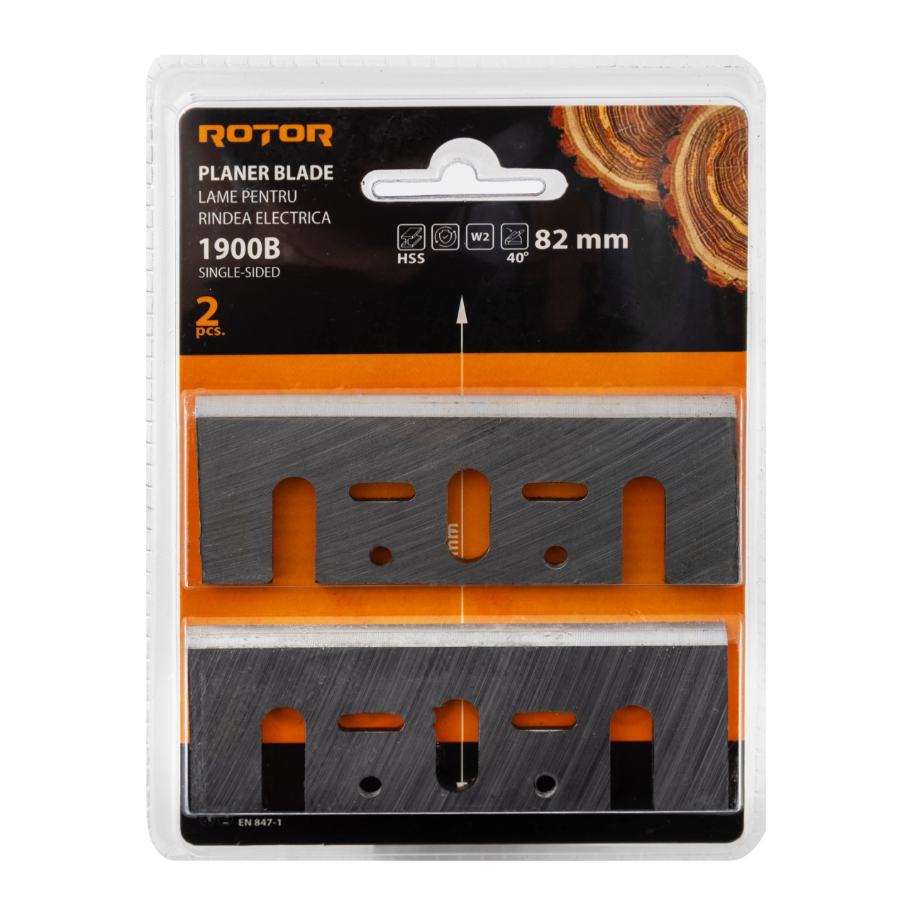 Set lame HSS pentru rindea electrică 82 mm, 2 bucăți, Rotor