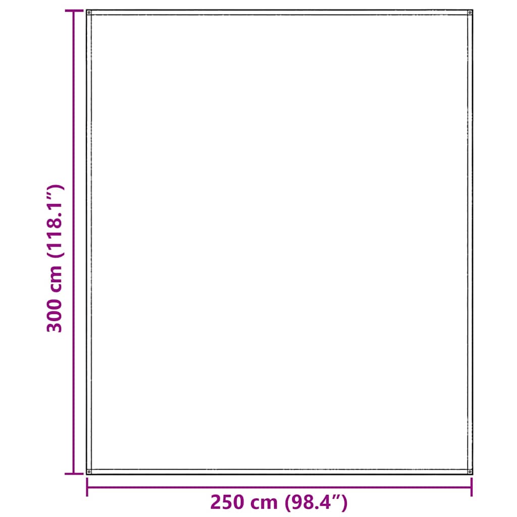 Covoare pentru Cort Albastru și Gri 300 x 250 cm Polietilenă GartenMobel Dekor